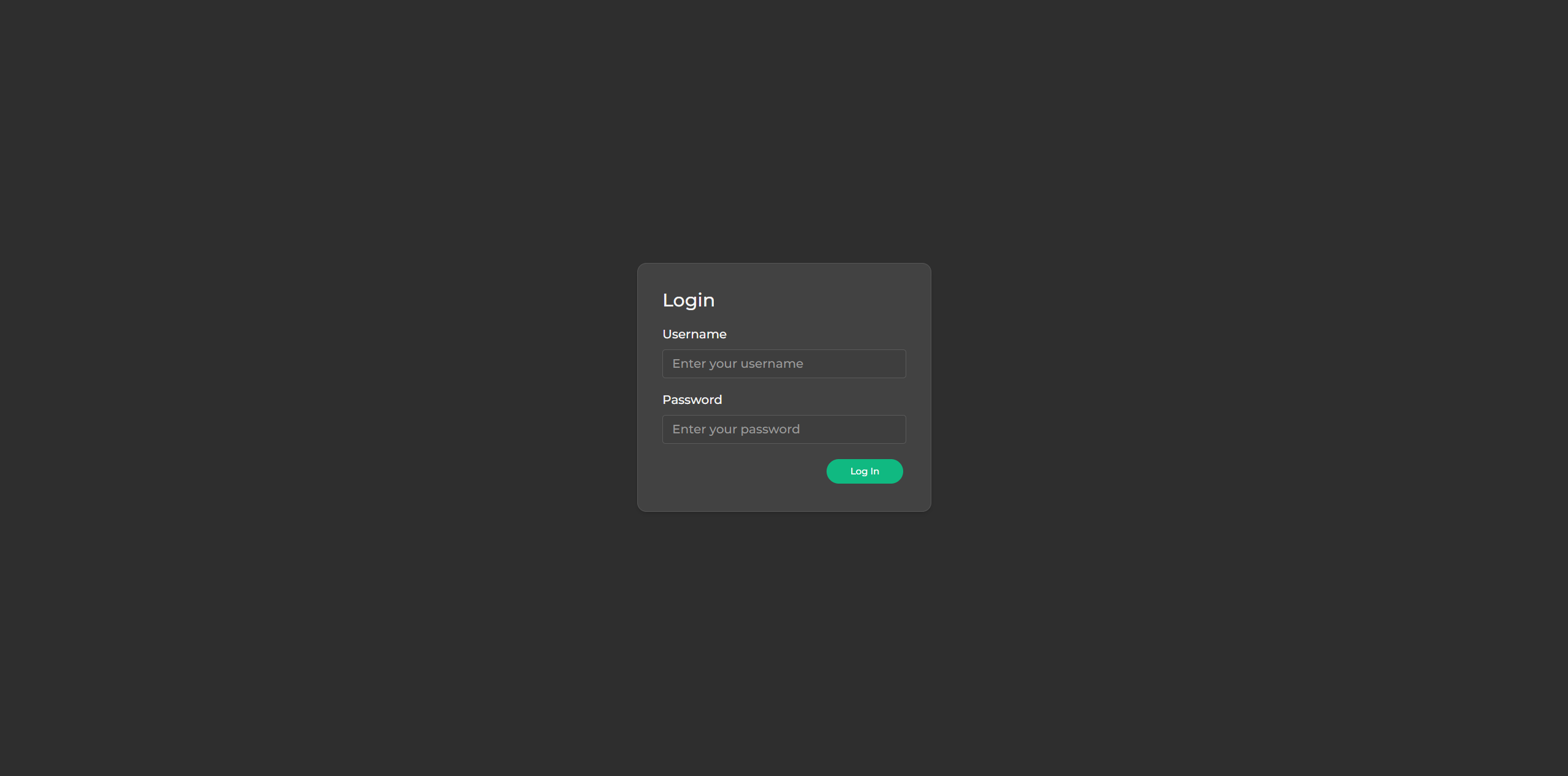 Login Screen